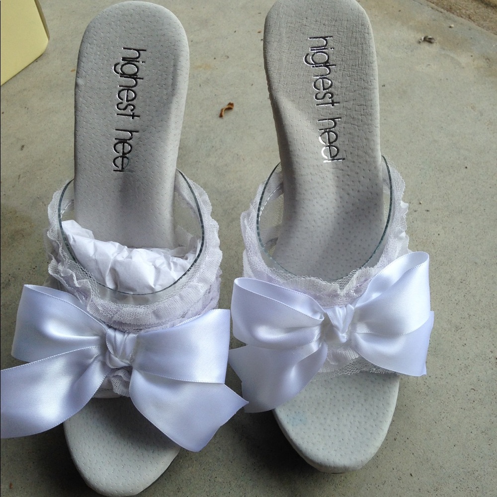 Princess Slipper Heels with White Lace